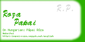 roza papai business card