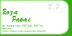 roza papai business card